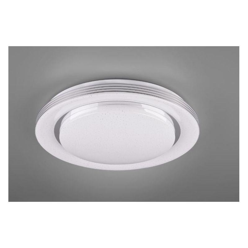 ATRIA PLAFONIERA BIANCA ROTONDA D48 LED 22W DIMMERABILE EFFETTO CIELO STELLATO CON TELECOMANDO RL - Cristalensi Shop Online