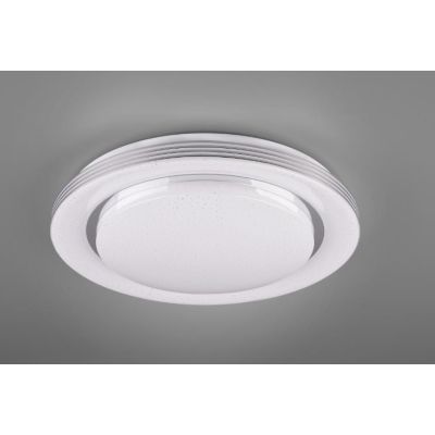 ATRIA PLAFONIERA BIANCA ROTONDA D48 LED 22W DIMMERABILE EFFETTO CIELO STELLATO CON TELECOMANDO RL - Cristalensi Shop Online