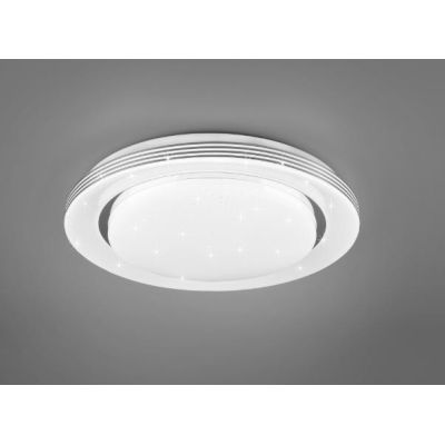 ATRIA PLAFONIERA BIANCA ROTONDA D38 LED 18W DIMMERABILE EFFETTO CIELO STELLATO CON TELECOMANDO RL - Cristalensi Shop Online