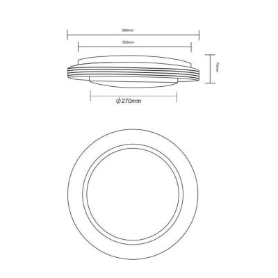 ATRIA PLAFONIERA BIANCA ROTONDA D38 LED 18W DIMMERABILE EFFETTO CIELO STELLATO CON TELECOMANDO RL - Cristalensi Shop Online