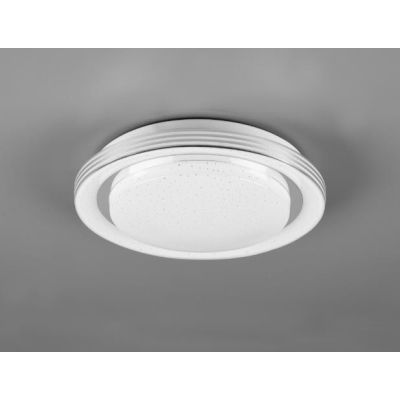ATRIA PLAFONIERA BIANCA ROTONDA D27 LED 10,5W DIMMERABILE EFFETTO CIELO STELLATO CON TELECOMANDO RL - Cristalensi Shop Online