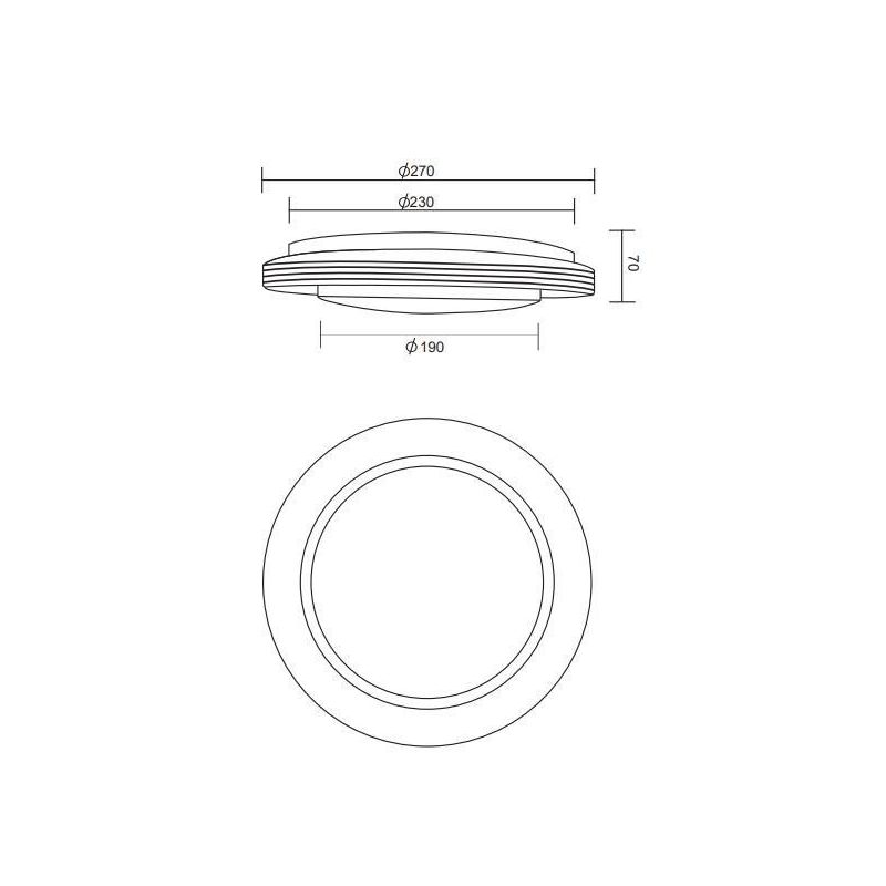 ATRIA PLAFONIERA BIANCA ROTONDA D27 LED 10,5W DIMMERABILE EFFETTO CIELO STELLATO CON TELECOMANDO RL - Cristalensi Shop Online