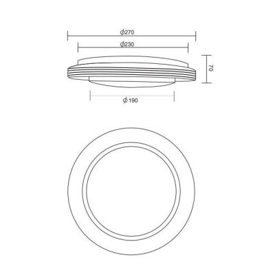 ATRIA PLAFONIERA BIANCA ROTONDA D27 LED 10,5W DIMMERABILE EFFETTO CIELO STELLATO CON TELECOMANDO RL - Cristalensi Shop Online