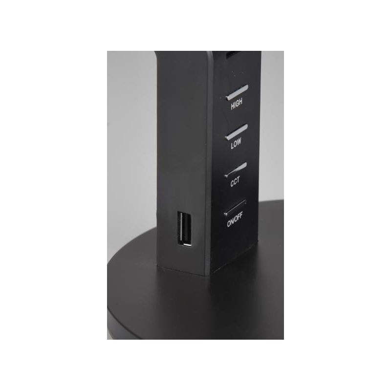 AVA LAMPADA DA TAVOLO ORIENTABILE BIANCA O NERA LED 5W TOUCH DIMMER E PRESA USB TRIO LIGHTING - Cristalensi Shop Online