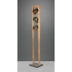 BELL PIANTANA VINTAGE IN LEGNO CON 3 SPOT ORIENTABILI IN METALLO ANTICATO ALTEZZA CM 150 TRIO LIGHTING - Cristalensi Shop Online 2