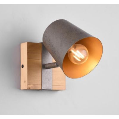 BELL APPLIQUE VINTAGE IN LEGNO CON SPOT ORIENTABILI IN METALLO ANTICATO CON INTERNO ORO TRIO LIGHTING - Cristalensi Shop Online