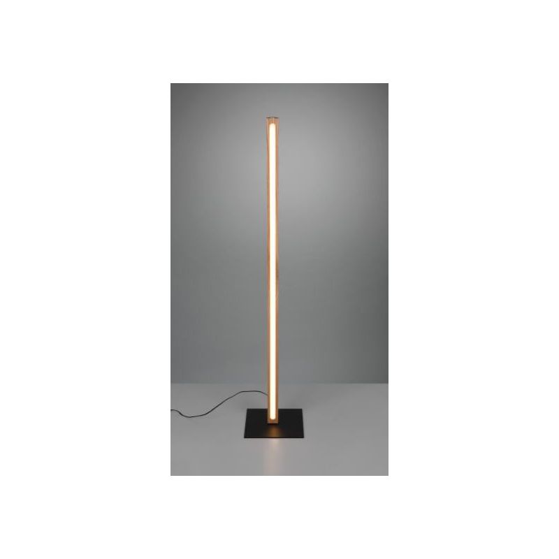 BELLARI PIANTANA IN LEGNO NATURALE LED 20W LUCE 3000K TOUCH DIMMER ALTEZZA CM 115 TRIO LIGHTING - Cristalensi Shop Online