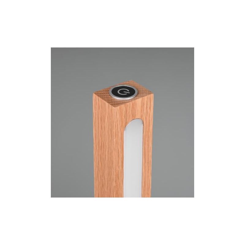 BELLARI PIANTANA IN LEGNO NATURALE LED 20W LUCE 3000K TOUCH DIMMER ALTEZZA CM 115 TRIO LIGHTING - Cristalensi Shop Online