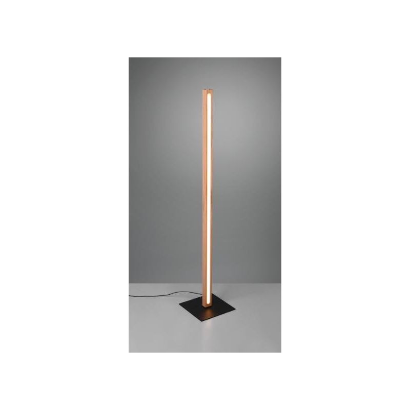 BELLARI PIANTANA IN LEGNO NATURALE LED 20W LUCE 3000K TOUCH DIMMER ALTEZZA CM 115 TRIO LIGHTING - Cristalensi Shop Online