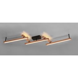 BELLARI PLAFONIERA MODULARE 5 BRACCI IN LEGNO LUCE DIRETTA E INDIRETTA LED 36W DIMMERABILE TRIO LIGHTING - Cristalensi Shop Onli