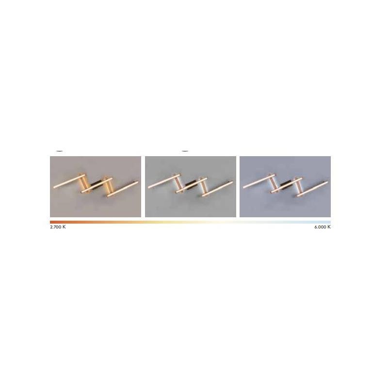 BELLARI PLAFONIERA MODULARE 5 BRACCI IN LEGNO LUCE DIRETTA E INDIRETTA LED 36W DIMMERABILE TRIO LIGHTING - Cristalensi Shop Onli