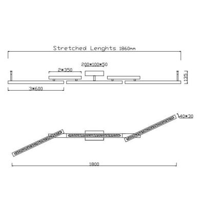 BELLARI PLAFONIERA MODULARE 5 BRACCI IN LEGNO LUCE DIRETTA E INDIRETTA LED 36W DIMMERABILE TRIO LIGHTING - Cristalensi Shop Onli