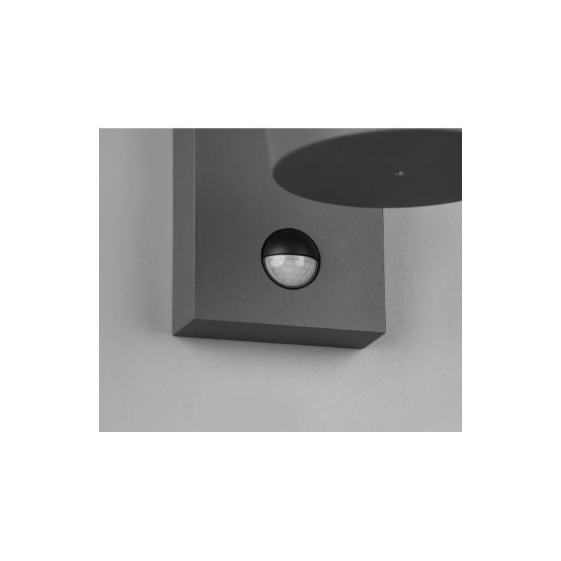 CAVADO APPLIQUE DA ESTERNO IP44 ANTRACITE DIFF. TRASPARENTE SENSORE DI MOVIMENTO H.CM 28 TRIO LIGHTING - Cristalensi Shop Online
