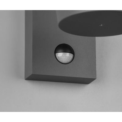 CAVADO APPLIQUE DA ESTERNO IP44 ANTRACITE DIFF. TRASPARENTE SENSORE DI MOVIMENTO H.CM 28 TRIO LIGHTING - Cristalensi Shop Online