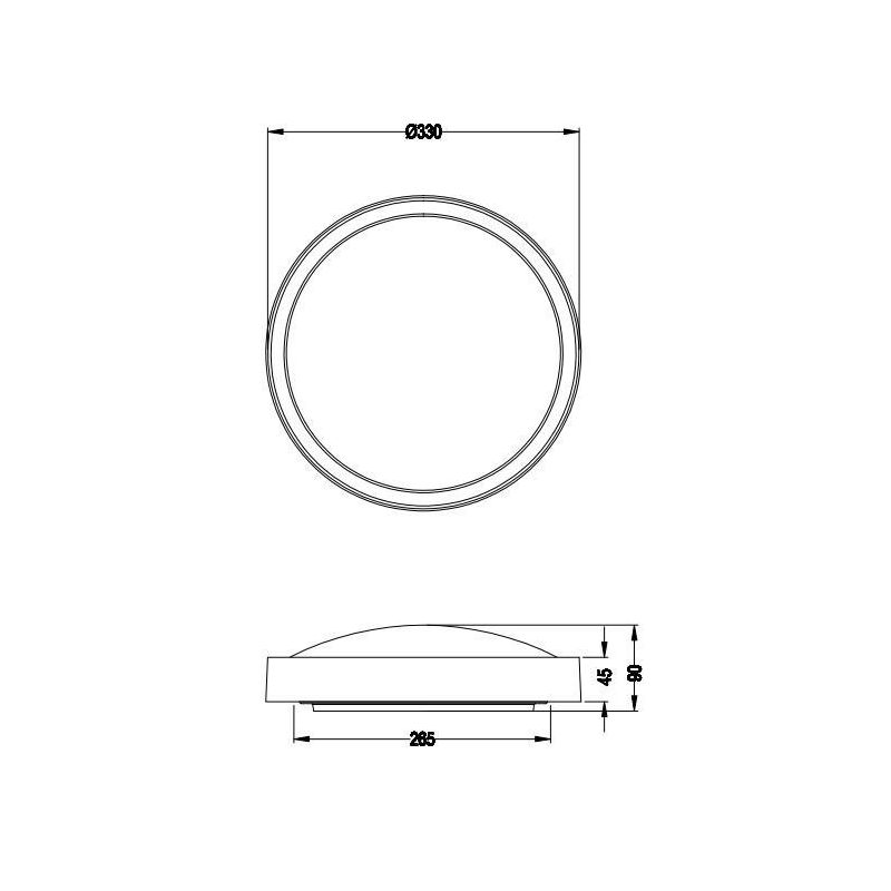 CLARIMO PLAFONIERA ROTONDA IP44 D33 LED 18W LUCE 3000K 4 FINITURE COLORE TRIO LIGHTING - Cristalensi Shop Online
