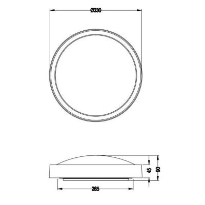 CLARIMO PLAFONIERA ROTONDA IP44 D33 LED 18W LUCE 3000K 4 FINITURE COLORE TRIO LIGHTING - Cristalensi Shop Online