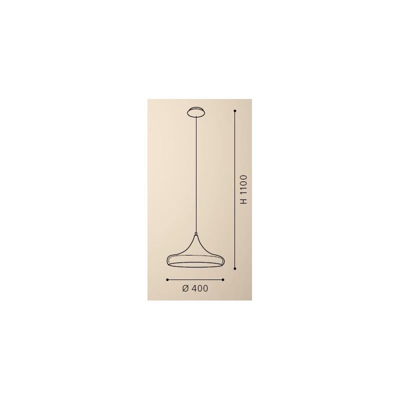 CORETTO 2 SOSPENSIONE VINTAGE IN METALLO RAME CON INTERNO IN BIANCO EGLO - Cristalensi Shop Online