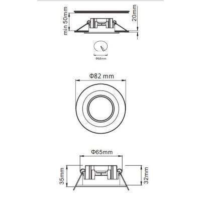 CORE FARETTO DA INCASSO IN PLASTICA NERA BIANCA O CROMO LED 5W LUCE 3000K ACCENSIONI SEPARATE TRIO LIGHTING - Cristalensi Shop O