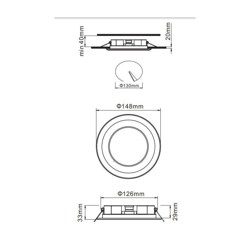 CORE FARETTO DA INCASSO IN PLASTICA 3 FINITURE LED 10W LUCE 3000K ACCENSIONI SEPARATE TRIO LIGHTING - Cristalensi Shop Online