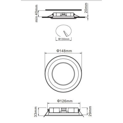 CORE FARETTO DA INCASSO IN PLASTICA 3 FINITURE LED 10W LUCE 3000K ACCENSIONI SEPARATE TRIO LIGHTING - Cristalensi Shop Online