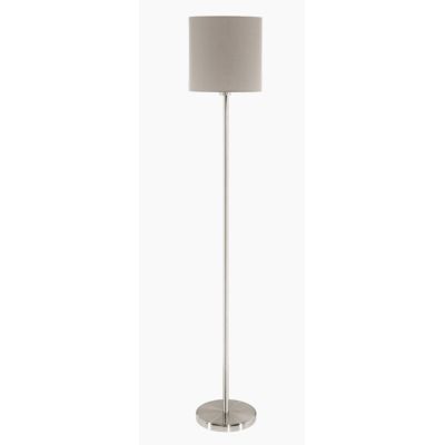 PASTERI LAMPADA TERRA IN TESSUTO COLOR TORTORA H. 158 CM EGLO - Cristalensi Shop Online