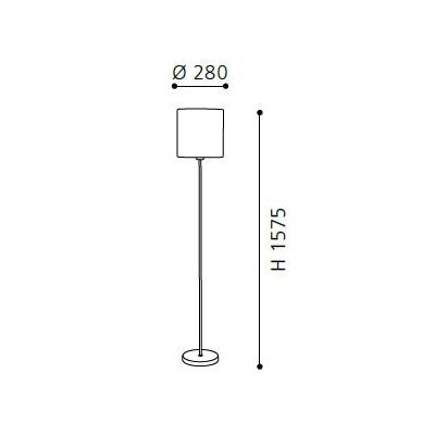 PASTERI LAMPADA TERRA IN TESSUTO COLOR TORTORA H. 158 CM EGLO - Cristalensi Shop Online