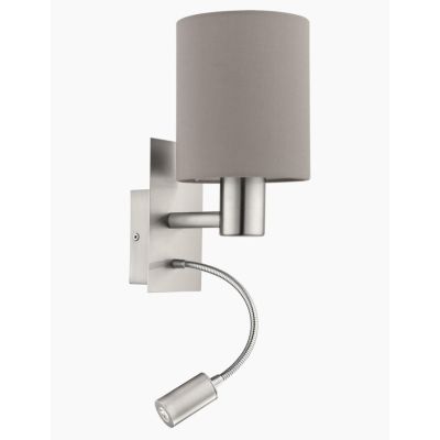 PASTERI APPLIQUE CON FLEX A LED E TESSUTO COLORE TORTORA EGLO - Cristalensi Shop Online