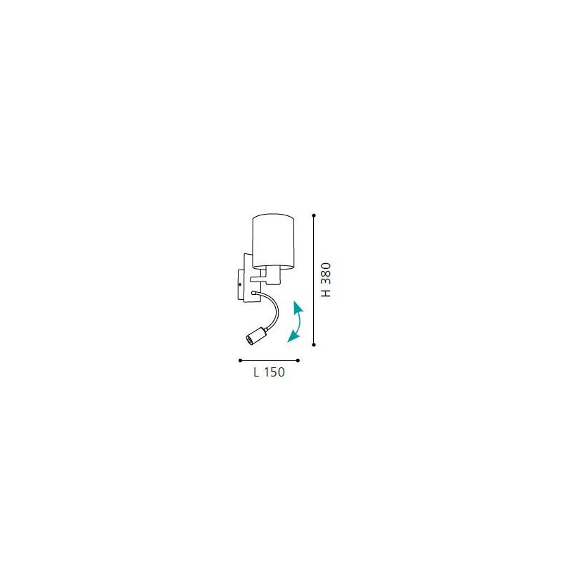 PASTERI APPLIQUE CON FLEX A LED E TESSUTO COLORE TORTORA EGLO - Cristalensi Shop Online