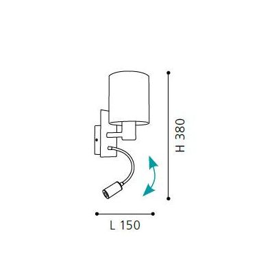 PASTERI APPLIQUE CON FLEX A LED E TESSUTO COLORE TORTORA EGLO - Cristalensi Shop Online