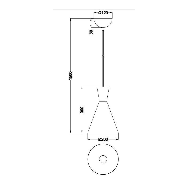 ENZO SOSPENSIONE SINGOLA MODERNA CON DOPPIO CONO IN METALLO FINITURA ACCIAIO,NERO O BIANCO D20 CM RL - Cristalensi Shop Online