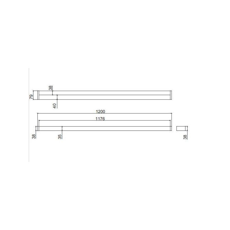 FABIO LAMPADA DA SPECCHIO IN METALLO NERO O CROMO IP44 LED 20W LUCE 3000K LARGHEZZA CM 120 TRIO LIGHTING - Cristalensi Shop Onli