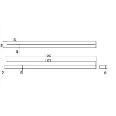 FABIO LAMPADA DA SPECCHIO IN METALLO NERO O CROMO IP44 LED 20W LUCE 3000K LARGHEZZA CM 120 TRIO LIGHTING - Cristalensi Shop Onli