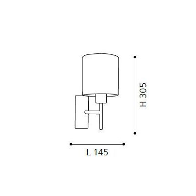 PASTERI APPLIQUE IN TESSUTO COLOR GRIGIO EGLO - Cristalensi Shop Online
