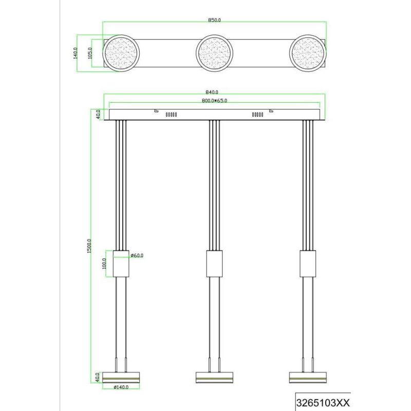 FRANKLIN SOSPENSIONE A TRE LUCI CON SALISCENDI 3 FINITURE LED 27W DIMMERABILE TRIO LIGHTING - Cristalensi Shop Online
