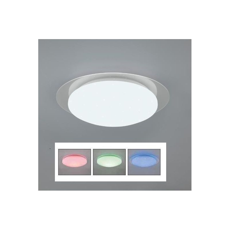 FRODENO PLAFONIERA D35 LED 12W TECNOLOGIA RGB IP44 CON TELECOMANDO EFFETTO STELLATO TRIO LIGHTING - Cristalensi Shop Online