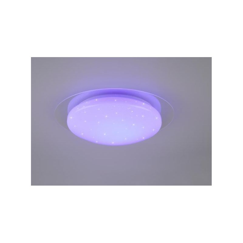FRODENO PLAFONIERA D35 LED 12W TECNOLOGIA RGB IP44 CON TELECOMANDO EFFETTO STELLATO TRIO LIGHTING - Cristalensi Shop Online