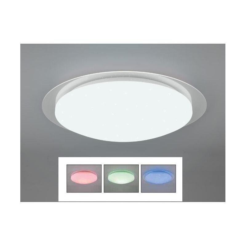 FRODENO PLAFONIERA D48 LED 18,5W TECNOLOGIA RGB IP44 CON TELECOMANDO EFFETTO STELLATO TRIO LIGHTING - Cristalensi Shop Online