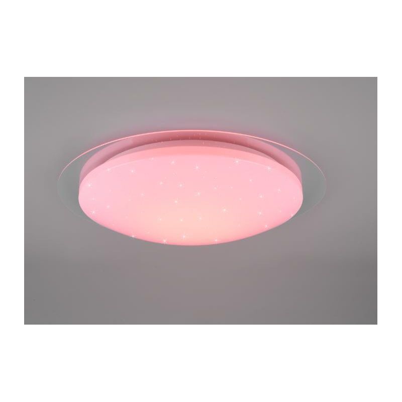 FRODENO PLAFONIERA D48 LED 18,5W TECNOLOGIA RGB IP44 CON TELECOMANDO EFFETTO STELLATO TRIO LIGHTING - Cristalensi Shop Online