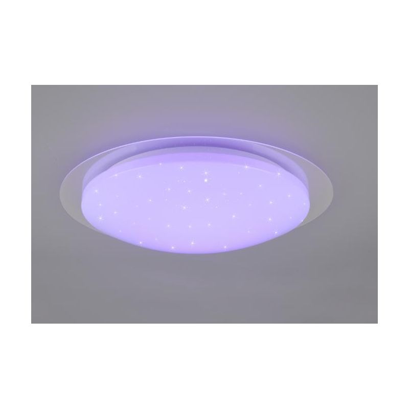 FRODENO PLAFONIERA D48 LED 18,5W TECNOLOGIA RGB IP44 CON TELECOMANDO EFFETTO STELLATO TRIO LIGHTING - Cristalensi Shop Online