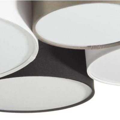 HOTEL PLAFONIERA MODERNA CON 4 PARALUMI MULTICOLOR IN TESSUTO LARGHEZZA CM 50 ATTACCO 4XE27 TRIO LIGHTING - Cristalensi Shop Onl