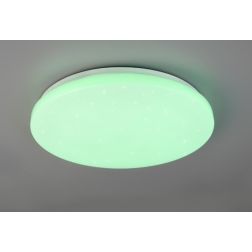 KIRA PLAFONIERA D38 LED 18W RGB LUCE 3000-6000K DIMMERABILE DIFFUSORE BIANCO EFFETTO STELLATO RL - Cristalensi Shop Online 2