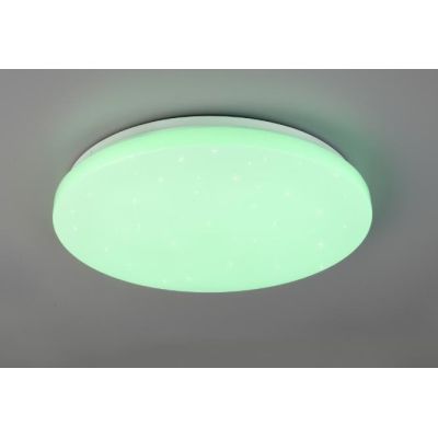 KIRA PLAFONIERA D38 LED 18W RGB LUCE 3000-6000K DIMMERABILE DIFFUSORE BIANCO EFFETTO STELLATO RL - Cristalensi Shop Online
