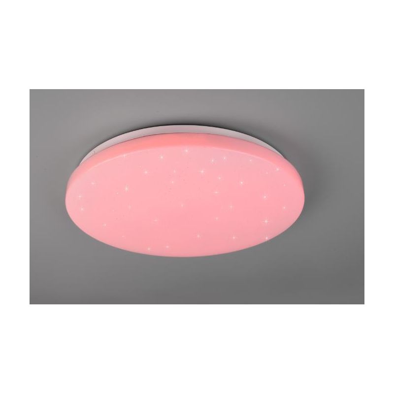 KIRA PLAFONIERA D38 LED 18W RGB LUCE 3000-6000K DIMMERABILE DIFFUSORE BIANCO EFFETTO STELLATO RL - Cristalensi Shop Online