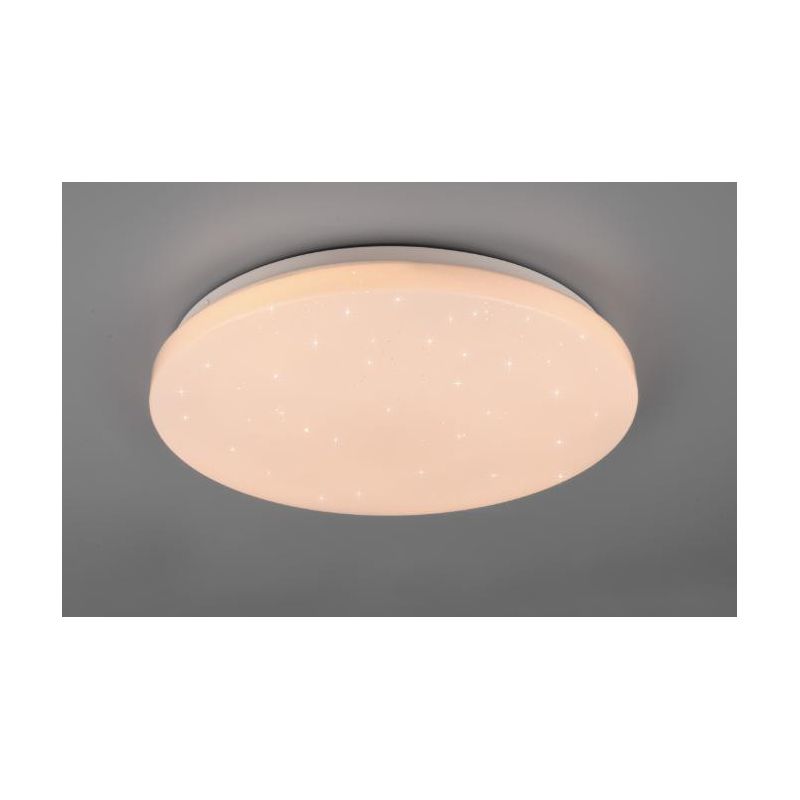 KIRA PLAFONIERA D38 LED 18W RGB LUCE 3000-6000K DIMMERABILE DIFFUSORE BIANCO EFFETTO STELLATO RL - Cristalensi Shop Online
