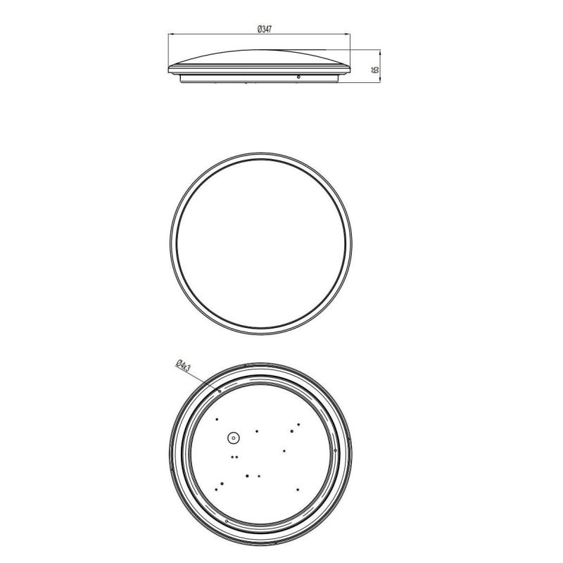 LIMBUS PLAFONIERA CON BORDO BIANCO, NERO O TITANIO LED 20,5W LUCE DIMMERABILE DIAMETRO CM 35 RL - Cristalensi Shop Online