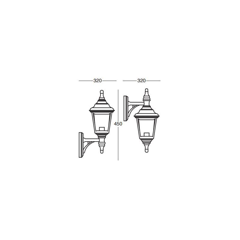 MARTE LANTERNA DA ESTERNO IN POLIMERO BIANCO NERO O VERDE ECONOMICO Framon Augenti - Cristalensi Shop Online