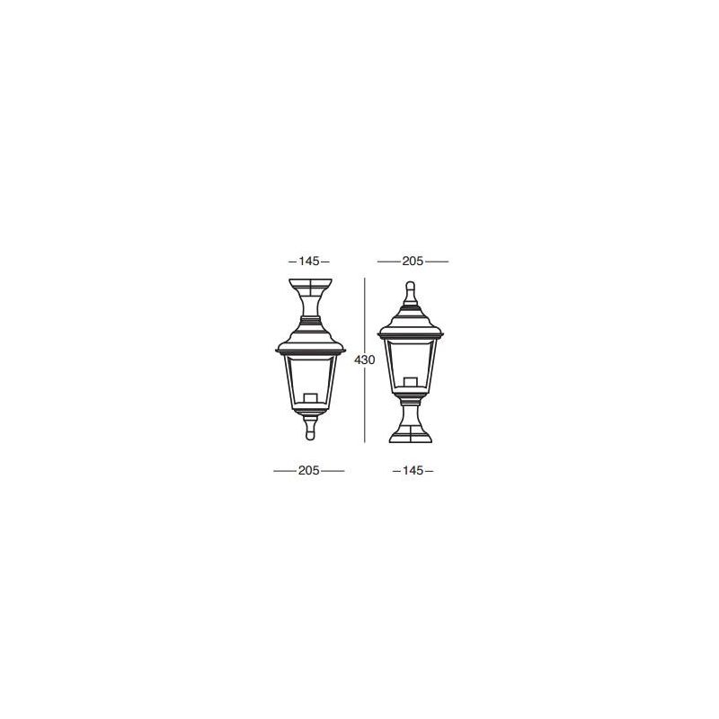 MARTE PALETTO LANTERNA IN POLIMERO VERDE NERO E BIANCO ECONOMICO Framon Augenti - Cristalensi Shop Online