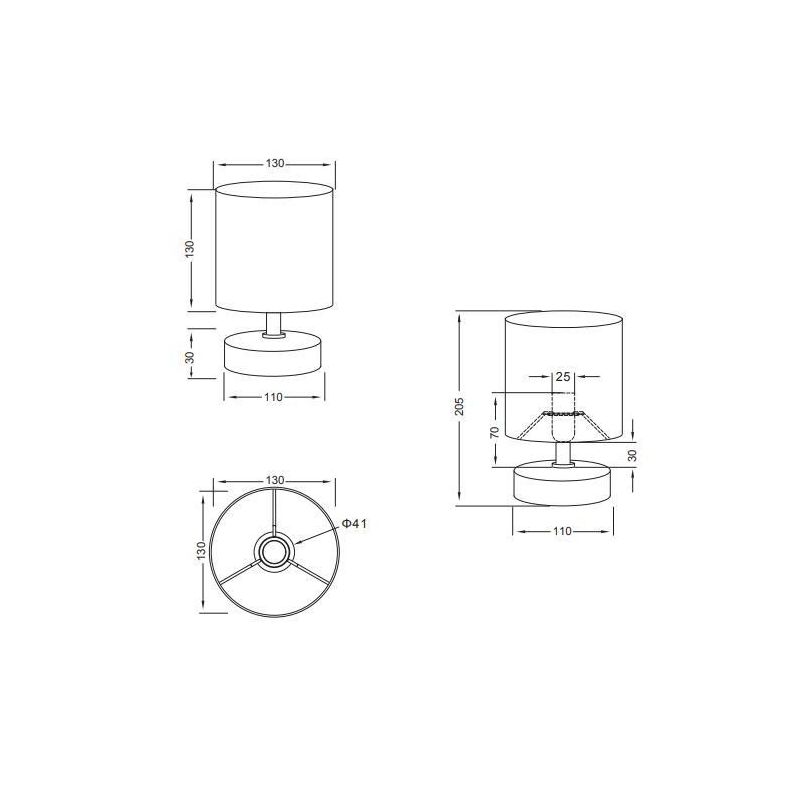 MARIE LAMPADA DA TAVOLO IN CERAMICA DECORATA CON PARALUME BEIGE IN TESSUTO ALTEZZA CM 20,5 RL - Cristalensi Shop Online