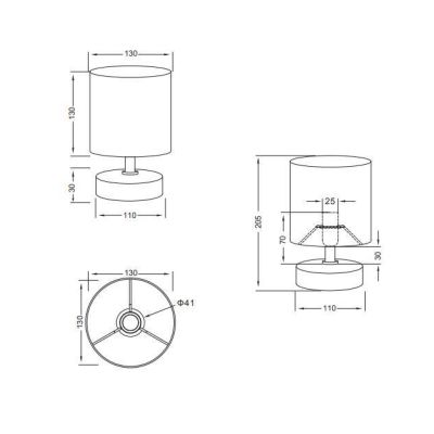 MARIE LAMPADA DA TAVOLO IN CERAMICA DECORATA CON PARALUME BEIGE IN TESSUTO ALTEZZA CM 20,5 RL - Cristalensi Shop Online