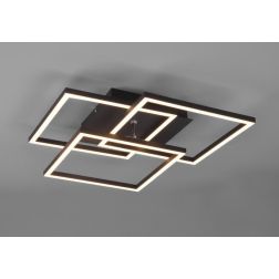 MOBILE PLAFONIERA FINITURA BIANCA, NERA O NICHEL A 3 QUADRI ORIENTABILI LED 28W DIMMERABILE CON TELECOMANDO RL - Cristalensi Sho